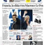 prime pagine corriere della sera