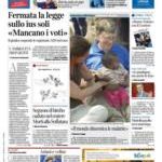 prime pagine corriere della sera