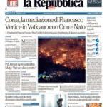 prime pagine la repubblica