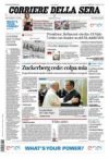 Prime pagine Corriere della Sera