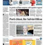 Prime pagine Il Messaggero