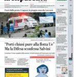 Prime pagine La Repubblica